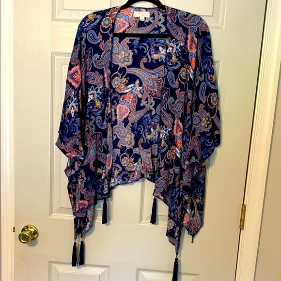 Selga Women’s Paisley Kimono with Tassels One Size - Picture 1 of 5